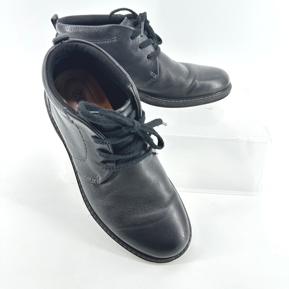 ECCO Leather Goretex Chukka Boots Casual Gorpcore Mens 40 Black